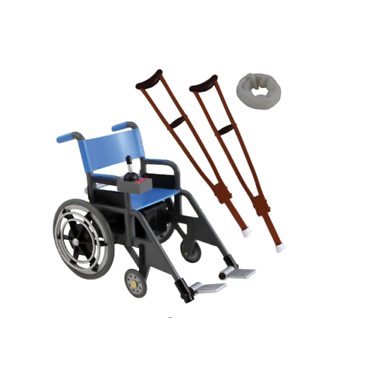 Accesorii WWE Scaun cu rotile - 'Wheelchair Playset (Blue)' -Â RingsideÂ Exclusive