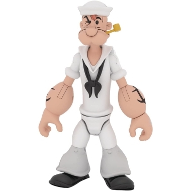 Popeye Figurina articulata Popeye White Sailor Suit (Wave 02) 15 cm