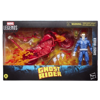 Marvel Legends Figurina articulata Ghost Rider (Johnny Blaze) si motocicleta 15cm
